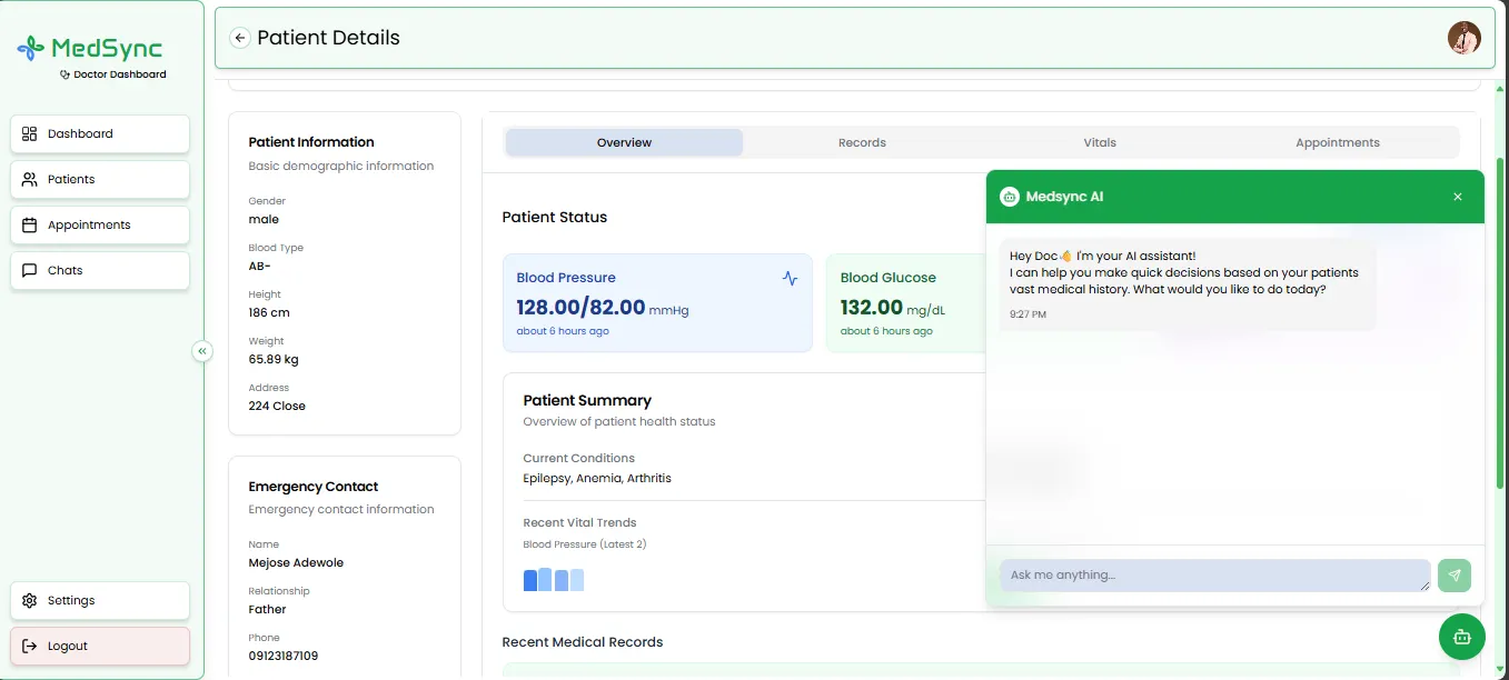 MedSync — Unified Electronic Health Records